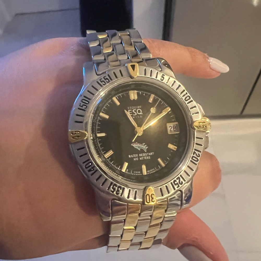 ESQMens two tone watch